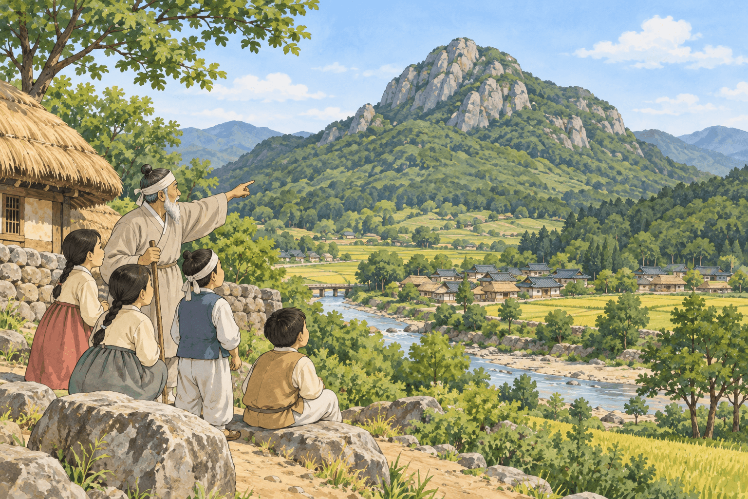 백계산 전설 - 이야기를 바탕으로 한 삽화