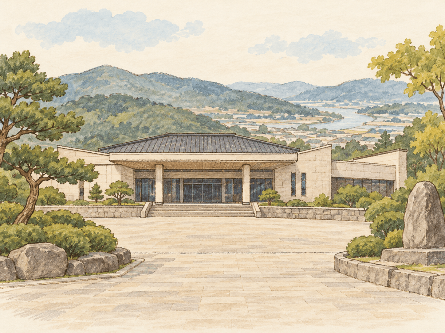 모덕사·면암최익현기념관 - 장소 설명을 바탕으로 한 삽화