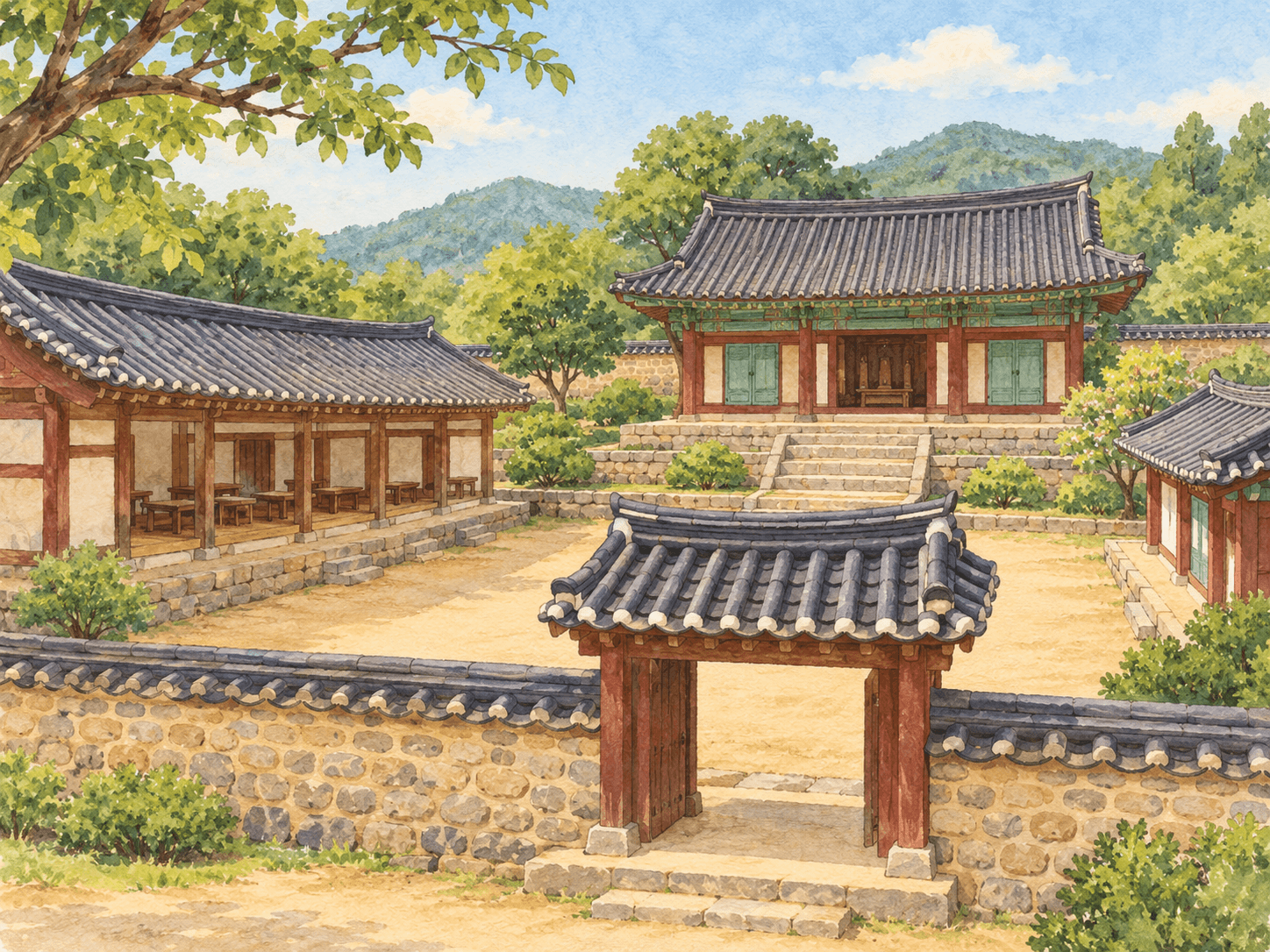 나주향교 - 장소 설명을 바탕으로 한 삽화