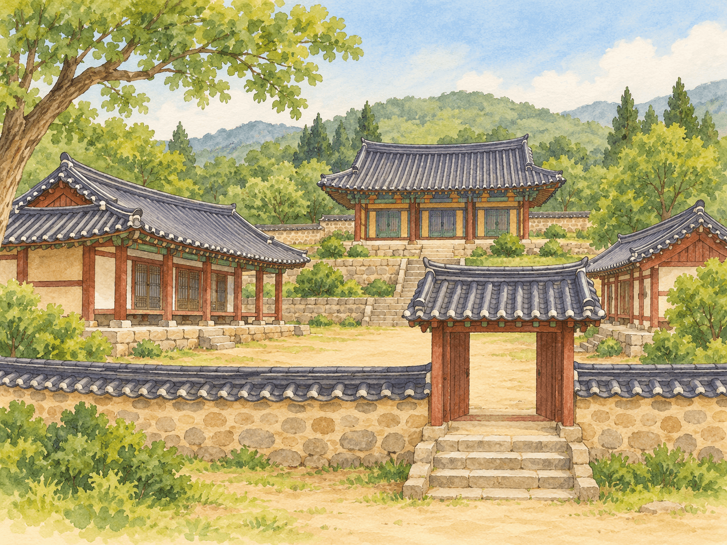 화순향교 - 장소 설명을 바탕으로 한 삽화