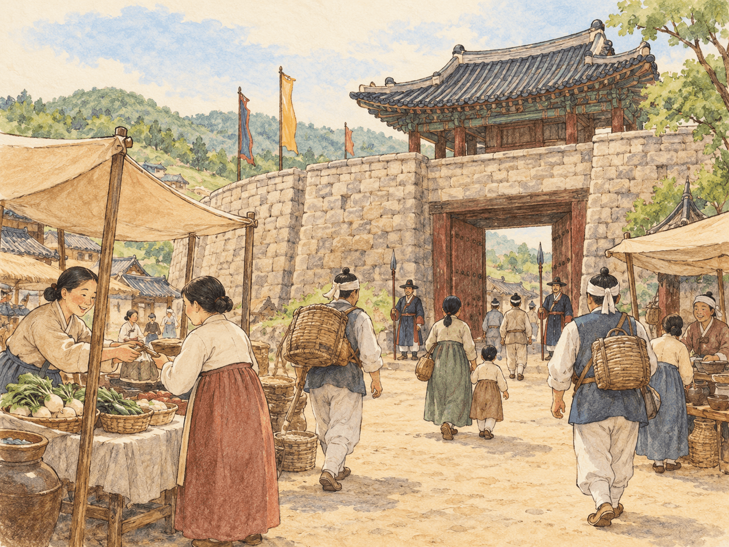 안산읍성과 수암마을 이야기 - 이야기를 바탕으로 한 삽화