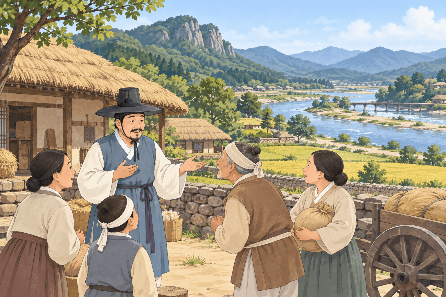부자 고지네의 지혜 - 이야기를 바탕으로 한 삽화