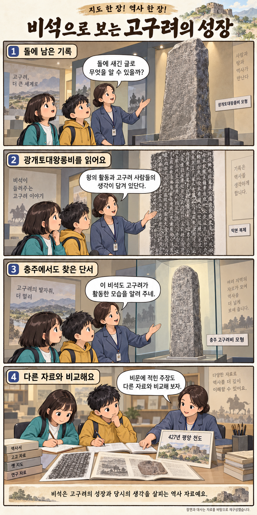 비석으로 보는 고구려의 성장 4컷 학습만화